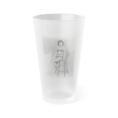 Yvonne Craig #32 (Vintage Female Icon) Frosted Pint Glass 16oz-16oz-Frosted-Go Mug Yourself