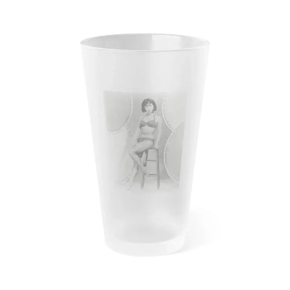 Yvonne Craig #32 (Vintage Female Icon) Frosted Pint Glass 16oz 16oz Frosted - Go Mug Yourself