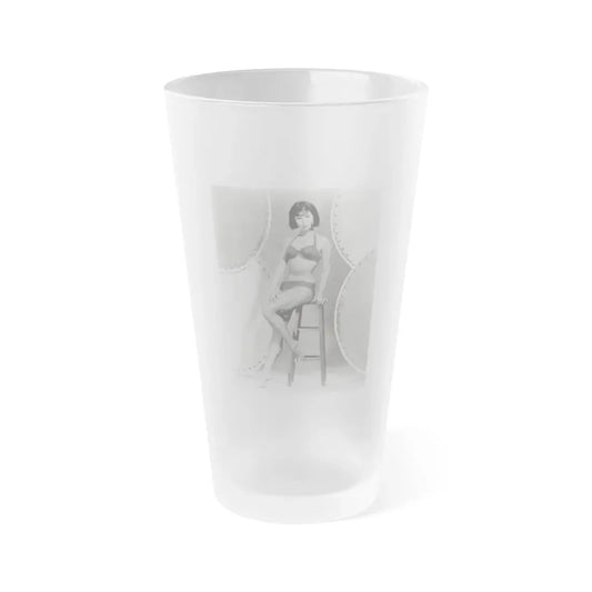 Yvonne Craig #32 (Vintage Female Icon) Frosted Pint Glass 16oz 16oz Frosted - Go Mug Yourself