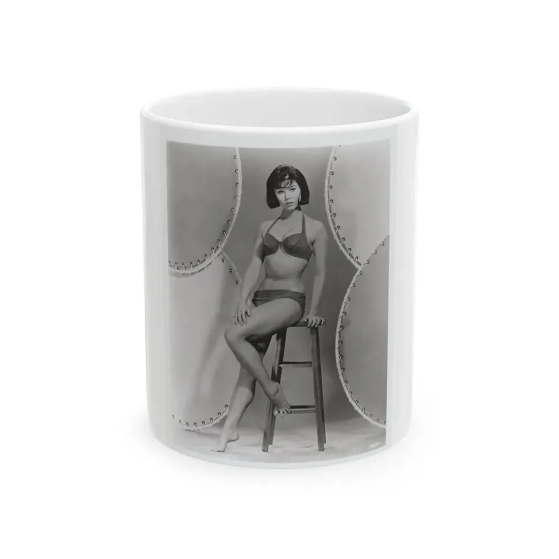 Yvonne Craig #32 (Vintage Female Icon) White Coffee Mug 11oz - Go Mug Yourself