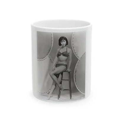 Yvonne Craig #32 (Vintage Female Icon) White Coffee Mug 11oz - Go Mug Yourself