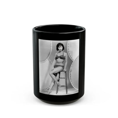 Yvonne Craig #322 (Vintage Female Icon) Black Coffee Mug 15oz - Go Mug Yourself