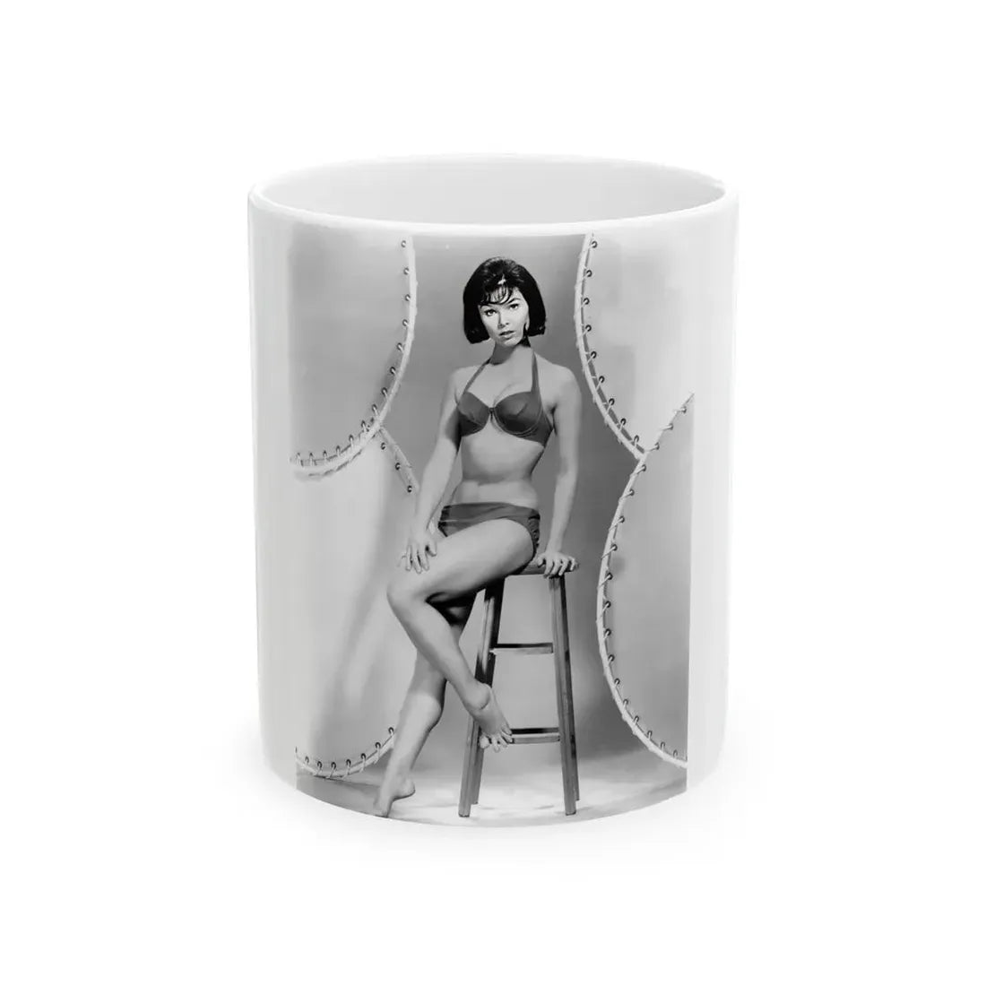 Yvonne Craig #322 (Vintage Female Icon) White Coffee Mug 11oz - Go Mug Yourself