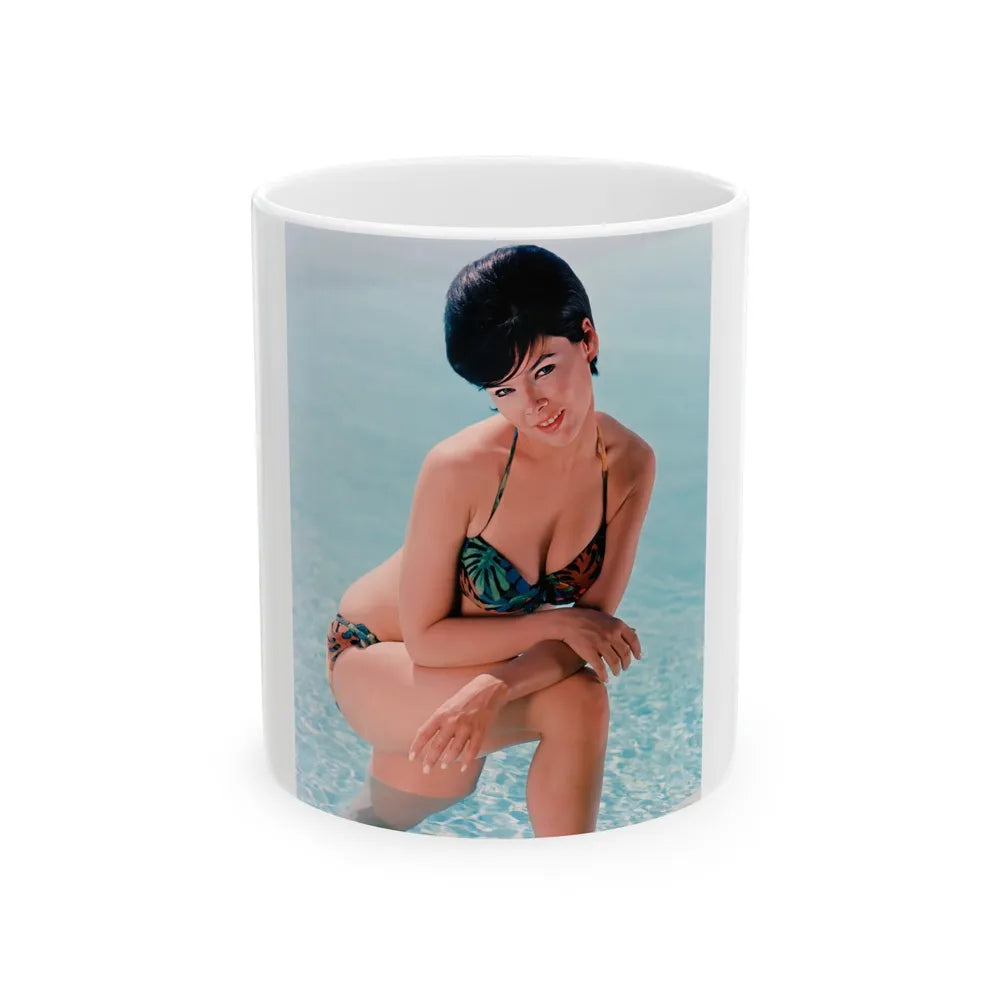 Yvonne Craig #381 (Vintage Female Icon) White Coffee Mug-11oz-Go Mug Yourself