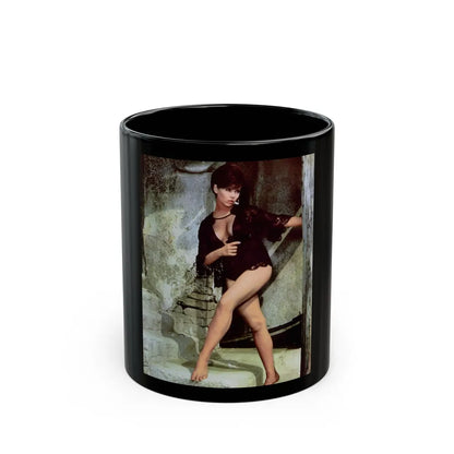 Yvonne Craig #41 (Vintage Female Icon) Black Coffee Mug-11oz-Go Mug Yourself