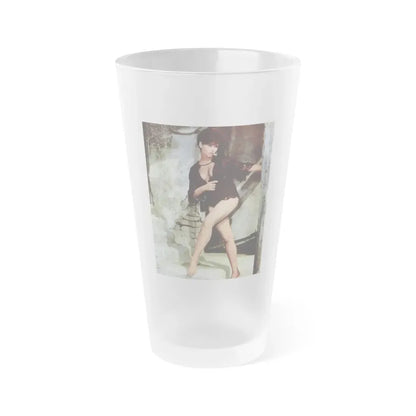 Yvonne Craig #41 (Vintage Female Icon) Frosted Pint Glass 16oz 16oz Frosted - Go Mug Yourself