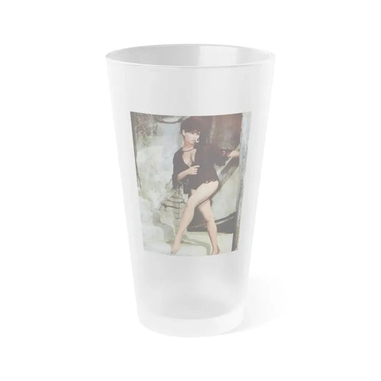 Yvonne Craig #411 (Vintage Female Icon) Frosted Pint Glass 16oz 16oz Frosted - Go Mug Yourself