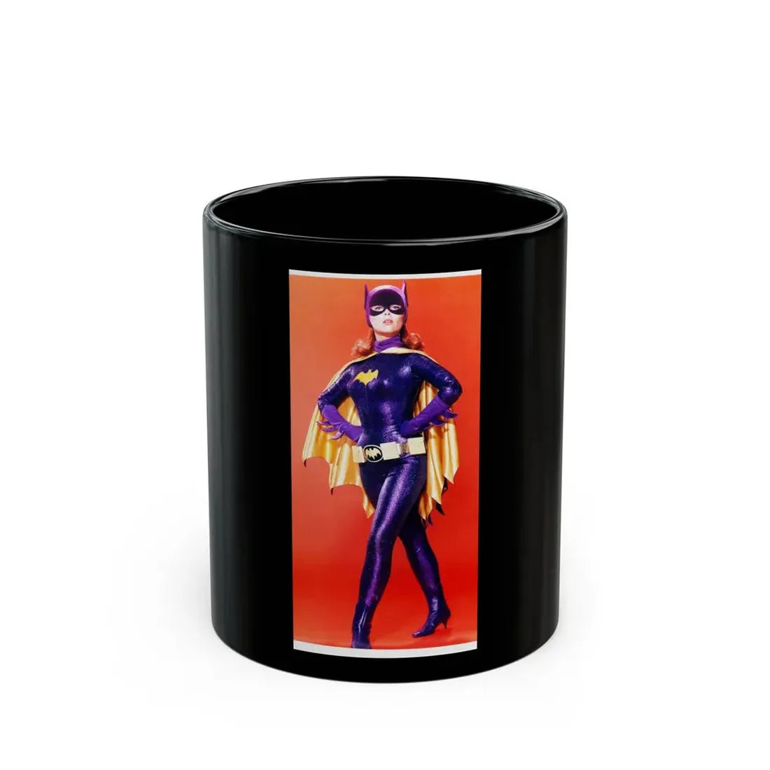 Yvonne Craig #45 - Batgirl Photo (Vintage Female Icon) Black Coffee Mug 11oz - Go Mug Yourself