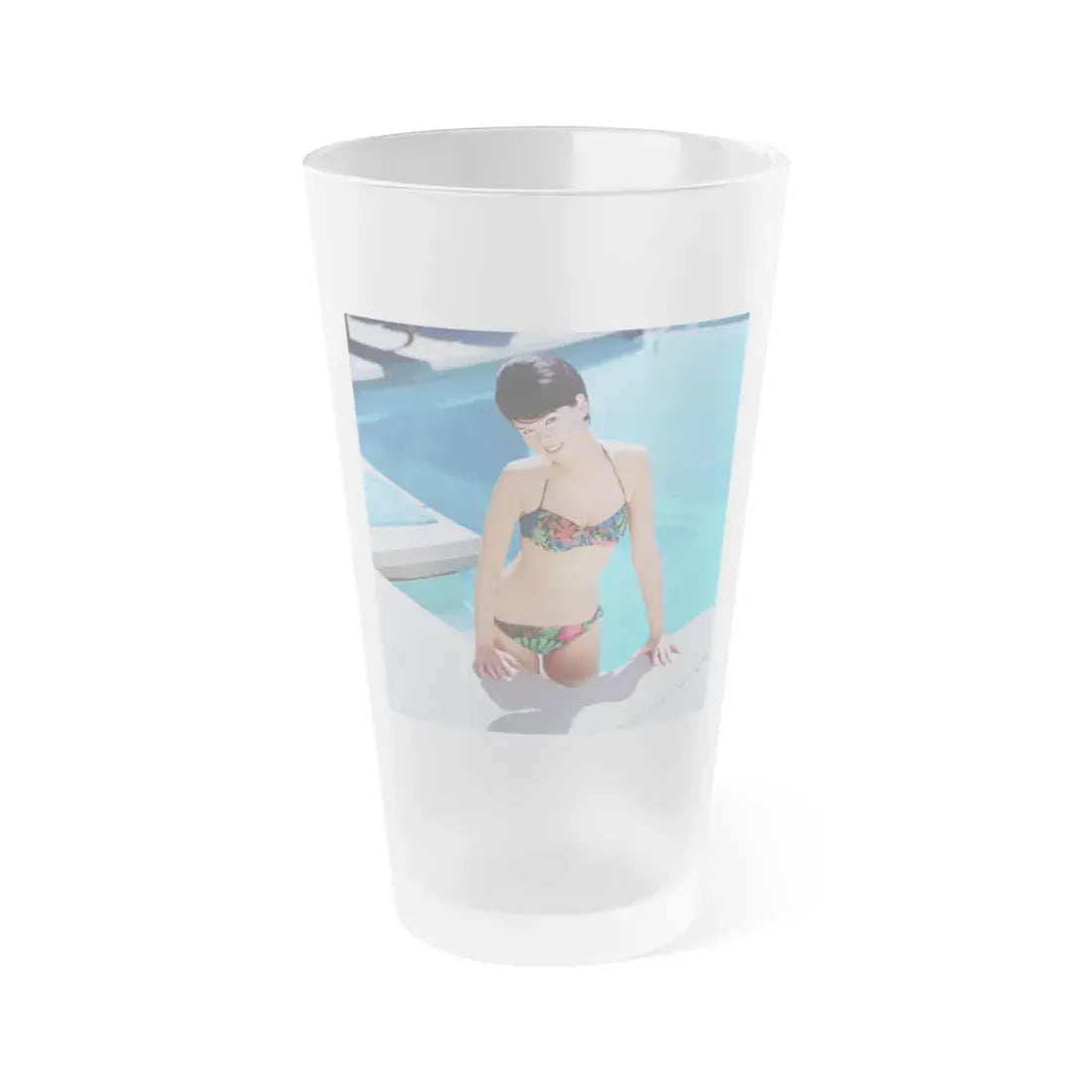 Yvonne Craig #57 (Vintage Female Icon) Frosted Pint Glass 16oz 16oz Frosted - Go Mug Yourself