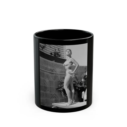 Yvonne Craig #63 (Vintage Female Icon) Black Coffee Mug-11oz-Go Mug Yourself