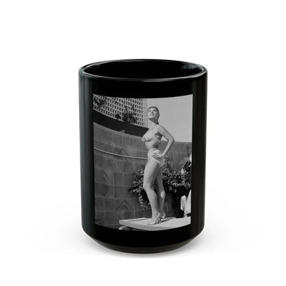 Yvonne Craig #63 (Vintage Female Icon) Black Coffee Mug 15oz - Go Mug Yourself