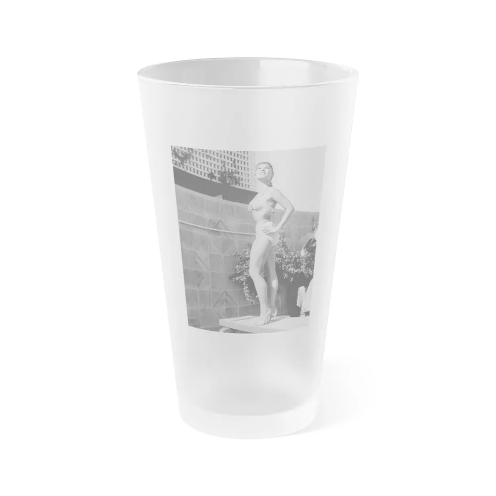 Yvonne Craig #63 (Vintage Female Icon) Frosted Pint Glass 16oz-16oz-Frosted-Go Mug Yourself