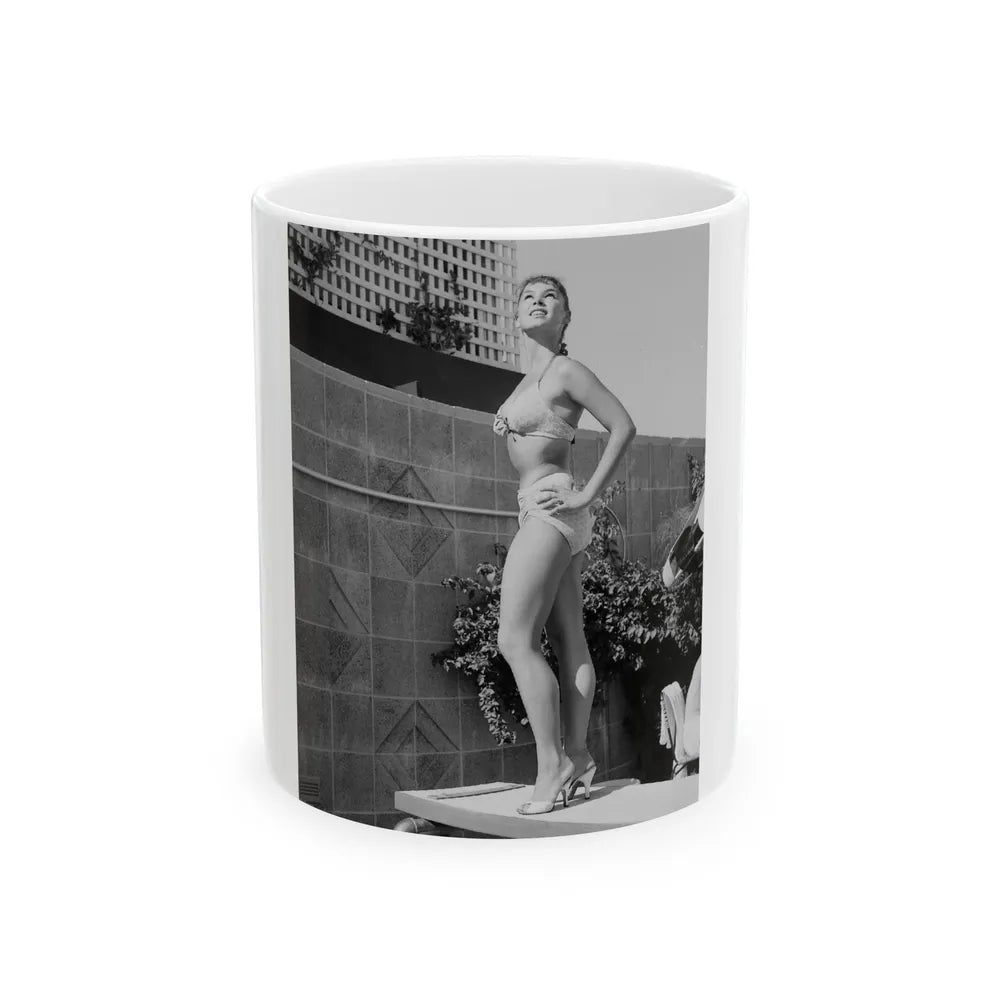 Yvonne Craig #63 (Vintage Female Icon) White Coffee Mug-11oz-Go Mug Yourself