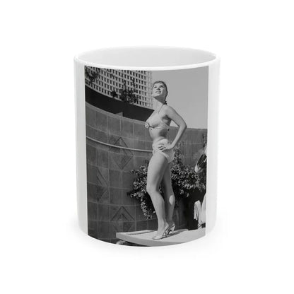 Yvonne Craig #63 (Vintage Female Icon) White Coffee Mug 11oz - Go Mug Yourself