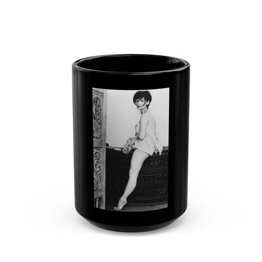 Yvonne Craig #66 (Vintage Female Icon) Black Coffee Mug-15oz-Go Mug Yourself