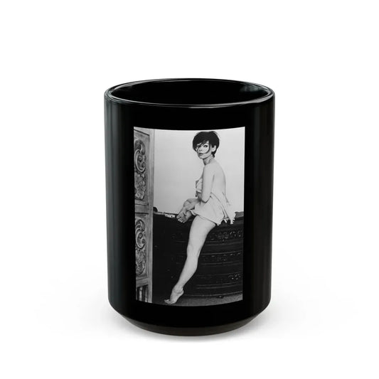 Yvonne Craig #66 (Vintage Female Icon) Black Coffee Mug 15oz - Go Mug Yourself