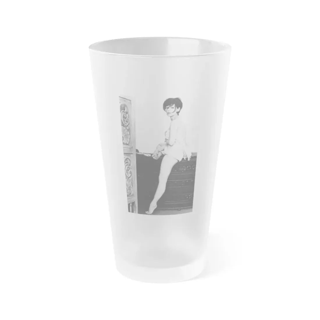 Yvonne Craig #66 (Vintage Female Icon) Frosted Pint Glass 16oz 16oz Frosted - Go Mug Yourself