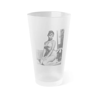 Yvonne Craig #69 (Vintage Female Icon) Frosted Pint Glass 16oz-16oz-Frosted-Go Mug Yourself