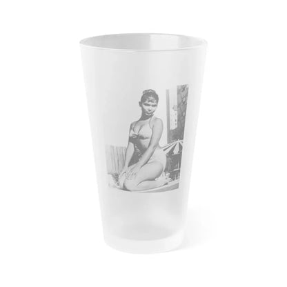 Yvonne Craig #69 (Vintage Female Icon) Frosted Pint Glass 16oz 16oz Frosted - Go Mug Yourself
