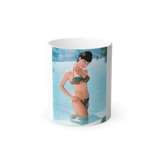 Yvonne Craig #82 - 8x10 Color 2-Piece Hawaiian Bikini Pin-Up Photo from 60's 2 (Vintage Female Icons) Color Changing Mug 11oz-11oz-Go Mug Yourself