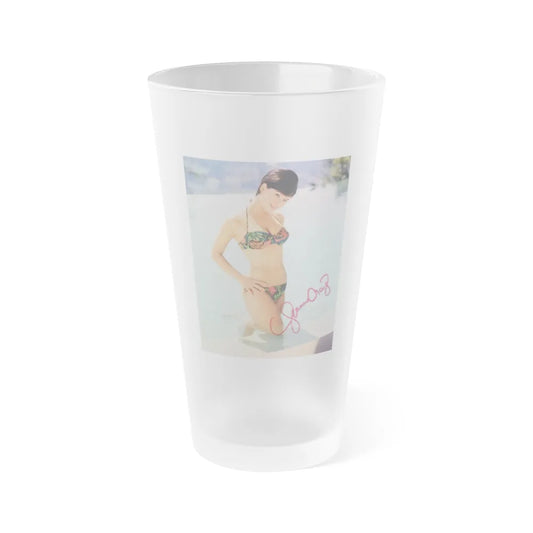 Yvonne Craig #82 - 8x10 Color 2-Piece Hawaiian Bikini Pin-Up Photo from 60's (Vintage Female Icon) Frosted Pint Glass 16oz-16oz-Frosted-Go Mug Yourself