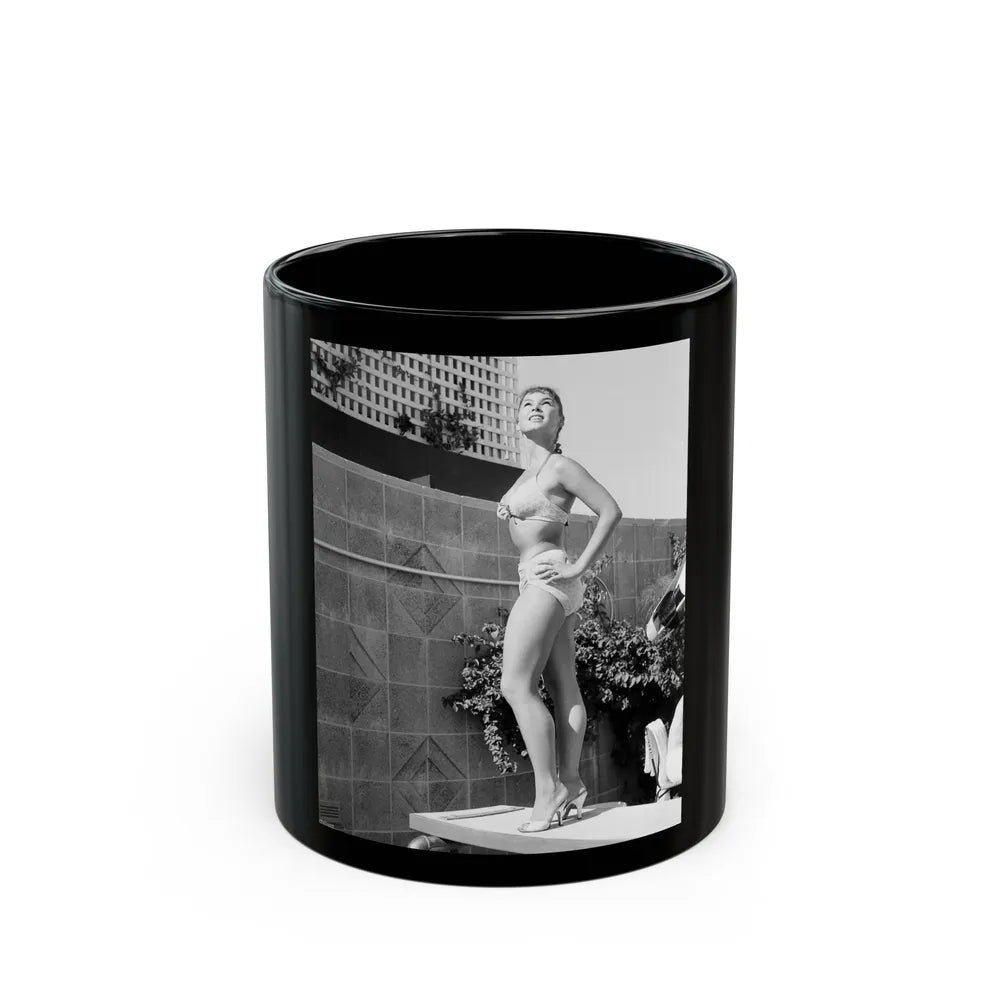 Yvonne Craig #83 (Vintage Female Icon) Black Coffee Mug-11oz-Go Mug Yourself