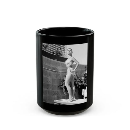 Yvonne Craig #83 (Vintage Female Icon) Black Coffee Mug 15oz - Go Mug Yourself