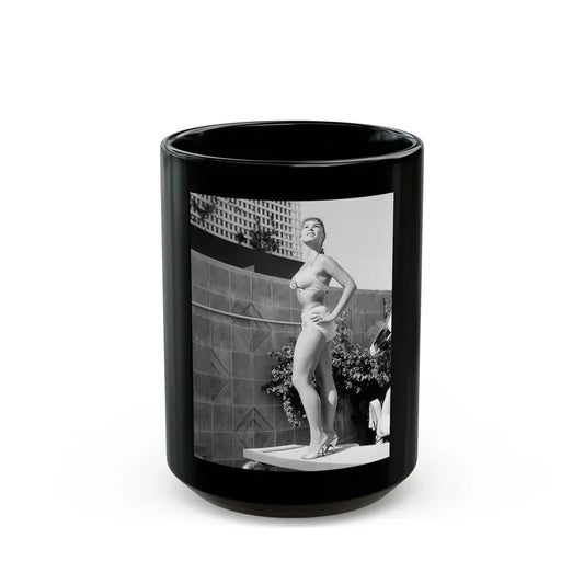 Yvonne Craig #83 (Vintage Female Icon) Black Coffee Mug 15oz - Go Mug Yourself