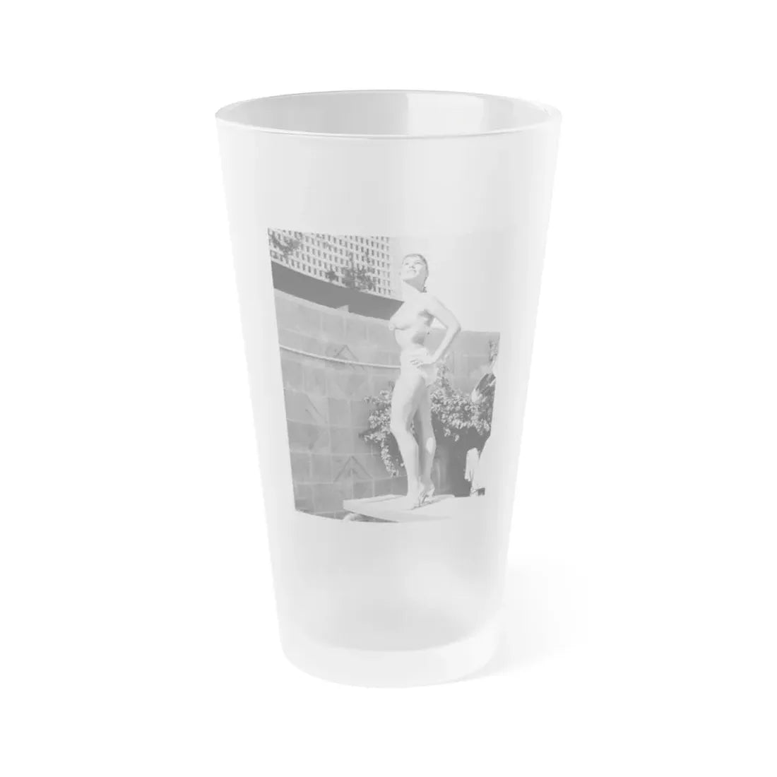 Yvonne Craig #83 (Vintage Female Icon) Frosted Pint Glass 16oz 16oz Frosted - Go Mug Yourself