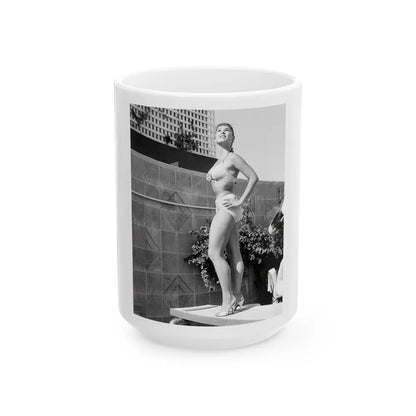 Yvonne Craig #83 (Vintage Female Icon) White Coffee Mug-15oz-Go Mug Yourself