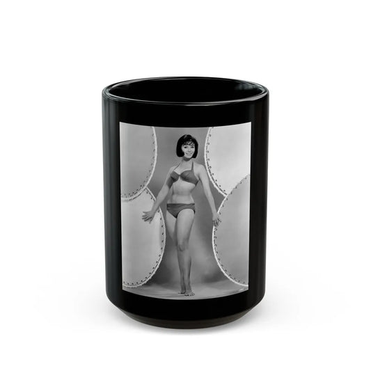 Yvonne Craig #84 (Vintage Female Icon) Black Coffee Mug-15oz-Go Mug Yourself