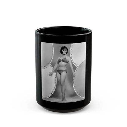 Yvonne Craig #84 (Vintage Female Icon) Black Coffee Mug 15oz - Go Mug Yourself