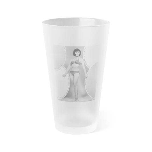 Yvonne Craig #84 (Vintage Female Icon) Frosted Pint Glass 16oz-16oz-Frosted-Go Mug Yourself