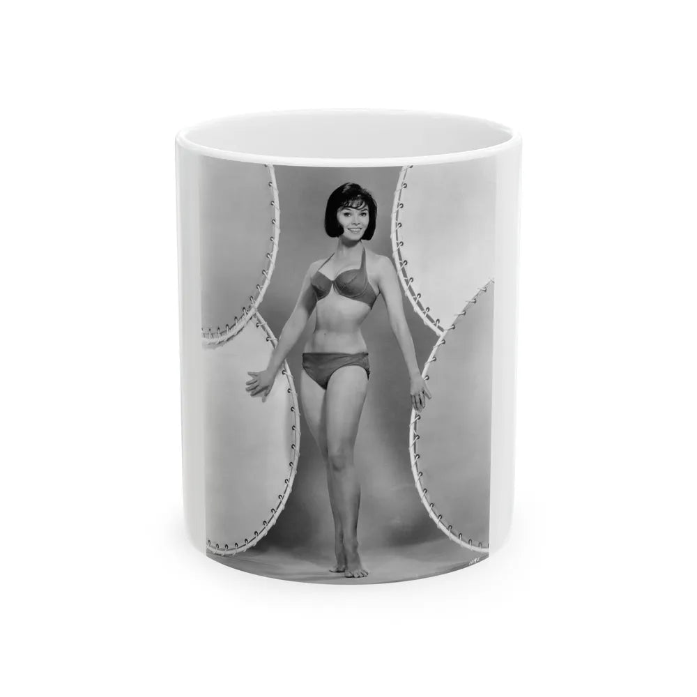 Yvonne Craig #84 (Vintage Female Icon) White Coffee Mug-11oz-Go Mug Yourself