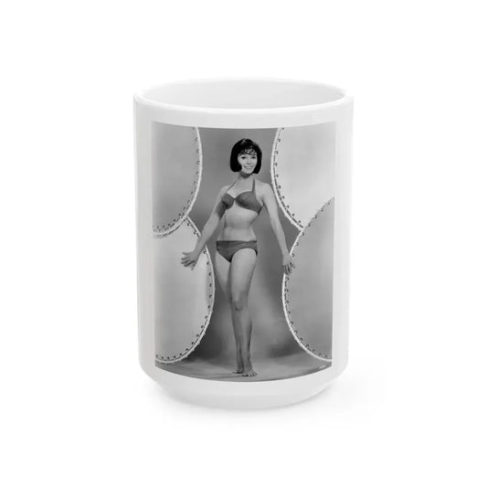 Yvonne Craig #84 (Vintage Female Icon) White Coffee Mug 15oz - Go Mug Yourself