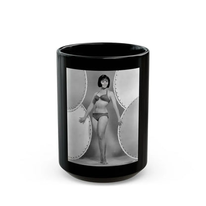 Yvonne Craig #841 (Vintage Female Icon) Black Coffee Mug-15oz-Go Mug Yourself