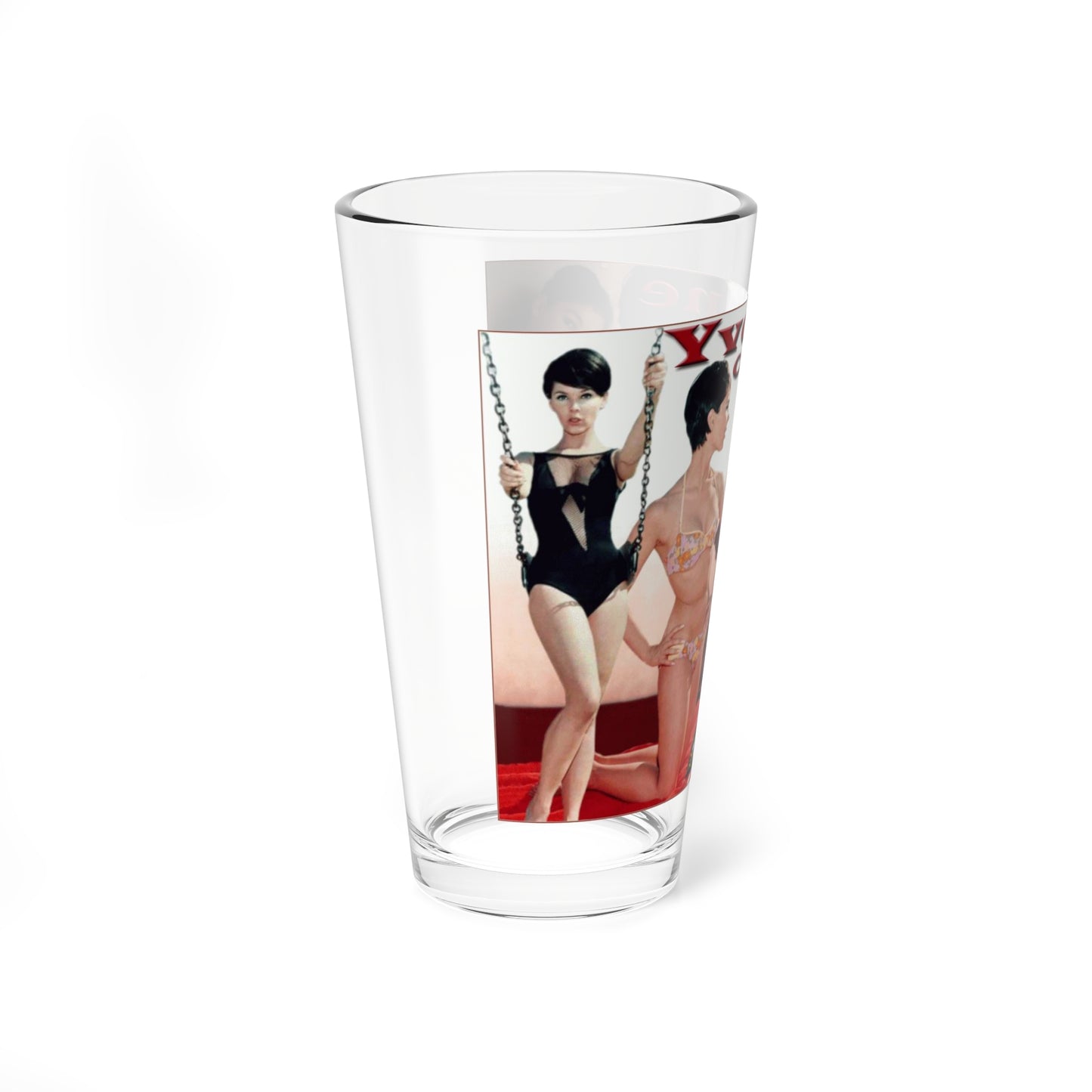 Yvonne Craig #85 - Collage Wallpaper (Vintage Female Icon) Pint Glass 16oz-Go Mug Yourself