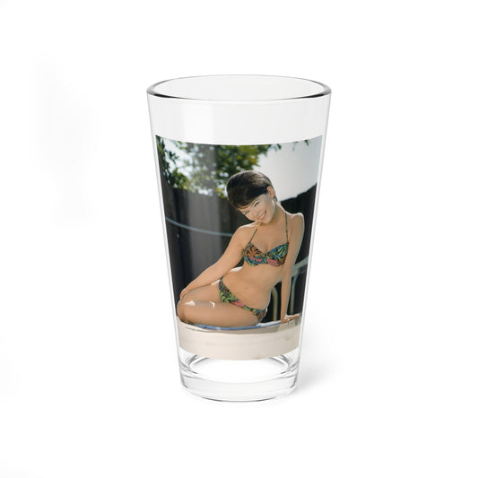 Yvonne Craig #94 - 8x10 Color 2-Piece Hawaiian Bikini Pin-Up Photo from 60's (Vintage Female Icon) Pint Glass 16oz-16oz-Go Mug Yourself
