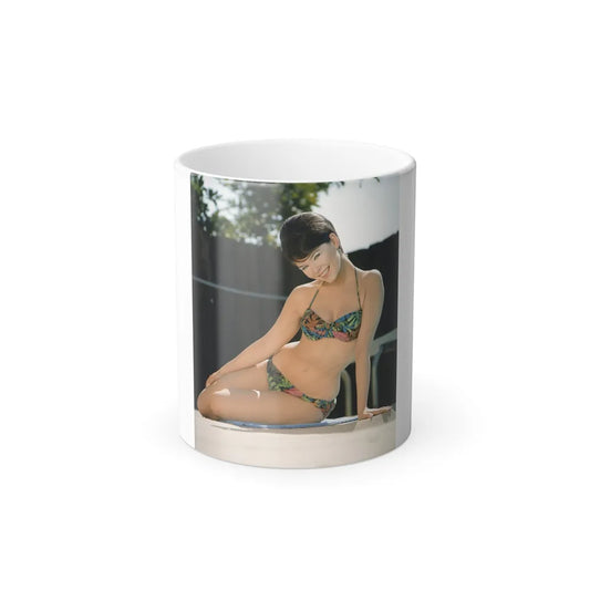 Yvonne Craig #94 - 8x10 Color 2-Piece Hawaiian Bikini Pin-Up Photo from 60's (Vintage Female Icons) Color Changing Mug 11oz-11oz-Go Mug Yourself