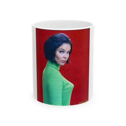 Yvonne Craig #95 (Vintage Female Icon) White Coffee Mug-11oz-Go Mug Yourself