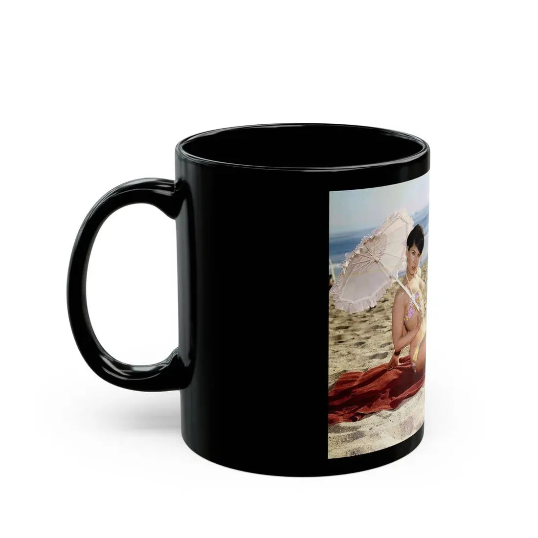 Yvonne Craig #96 (Vintage Female Icon) Black Coffee Mug - Go Mug Yourself