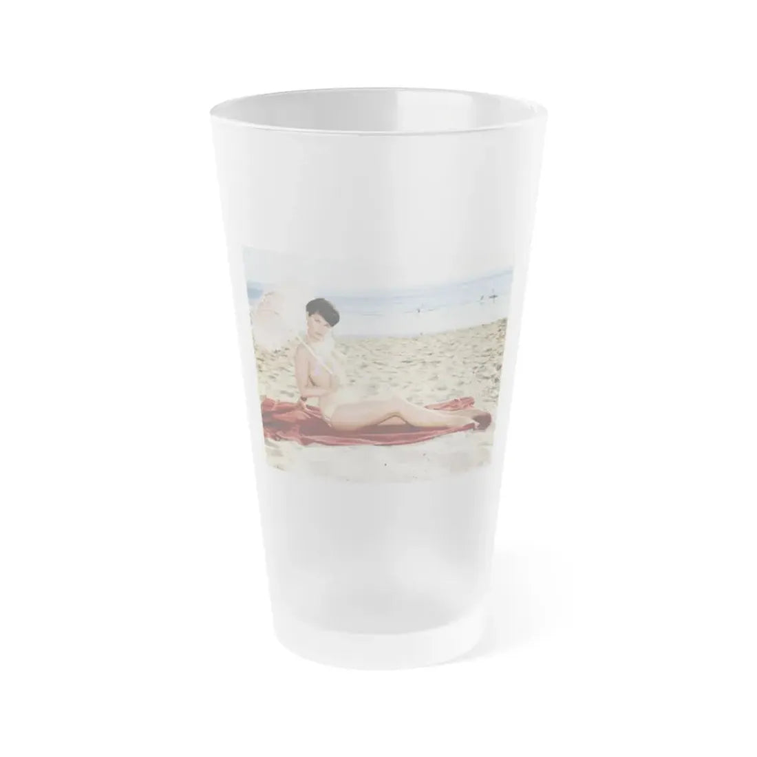 Yvonne Craig #96 (Vintage Female Icon) Frosted Pint Glass 16oz 16oz Frosted - Go Mug Yourself