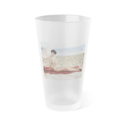 Yvonne Craig #96 (Vintage Female Icon) Frosted Pint Glass 16oz 16oz Frosted - Go Mug Yourself