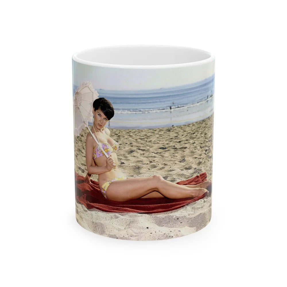 Yvonne Craig #96 (Vintage Female Icon) White Coffee Mug-11oz-Go Mug Yourself