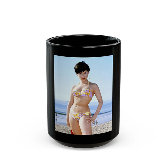 Yvonne Craig #98 (Vintage Female Icon) Black Coffee Mug-15oz-Go Mug Yourself