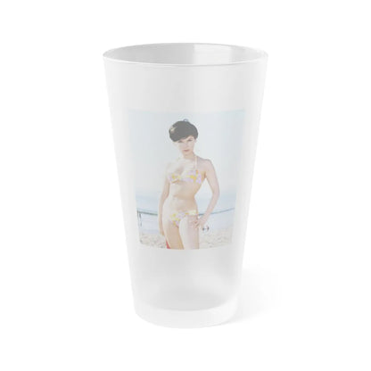 Yvonne Craig #98 (Vintage Female Icon) Frosted Pint Glass 16oz-16oz-Frosted-Go Mug Yourself