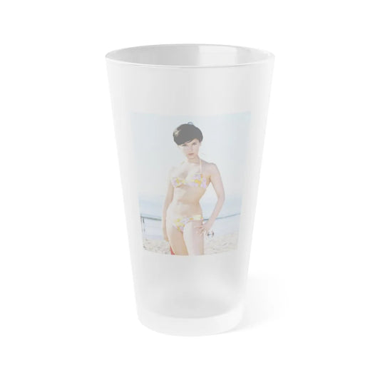 Yvonne Craig #98 (Vintage Female Icon) Frosted Pint Glass 16oz-16oz-Frosted-Go Mug Yourself