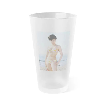 Yvonne Craig #98 (Vintage Female Icon) Frosted Pint Glass 16oz 16oz Frosted - Go Mug Yourself