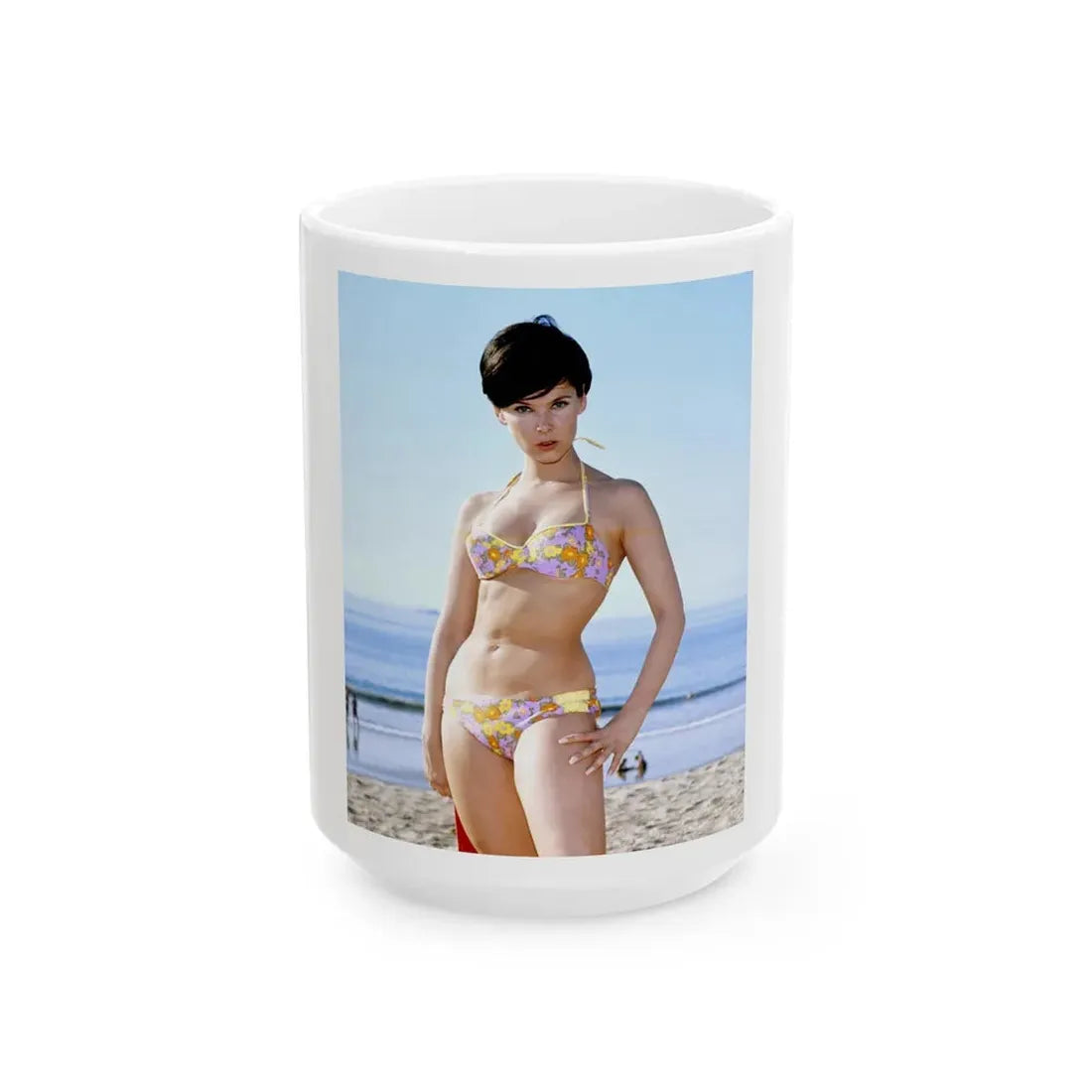 Yvonne Craig #98 (Vintage Female Icon) White Coffee Mug 15oz - Go Mug Yourself
