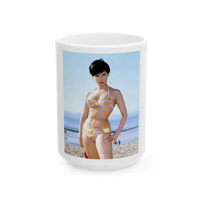 Yvonne Craig #98 (Vintage Female Icon) White Coffee Mug 15oz - Go Mug Yourself